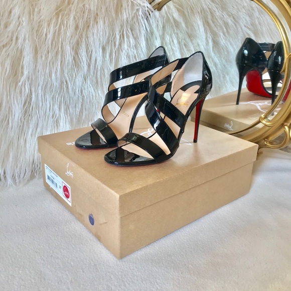 Christian Louboutin Shoes - CHRISTIAN LOUBOUTIN PATENT STRAP SANDAL HEEL